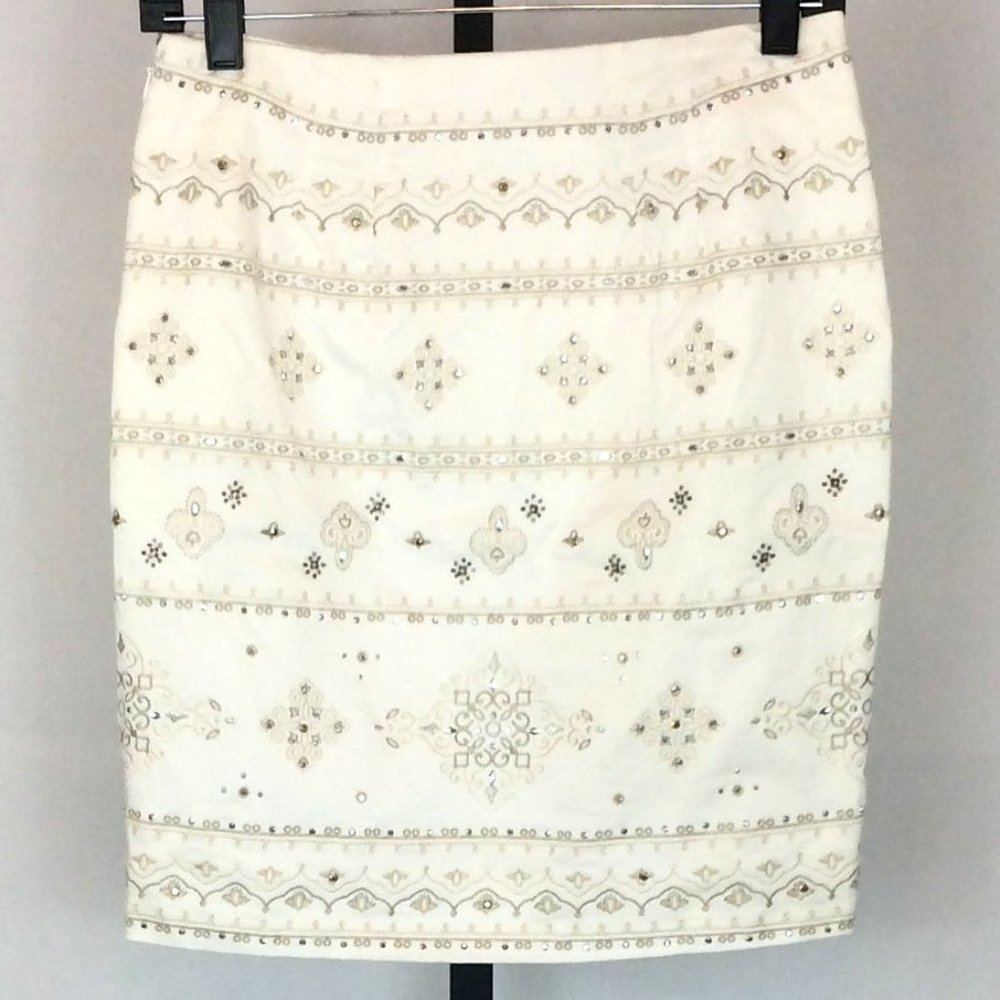 White House Black Market Beaded Skirt